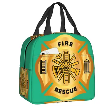 2023 Новая Пожарно-спасательная Золотая Изолированная сумка для ланча для женщин, портативный Пожарный кулер, Термальный ланч-бокс для детей, школьников