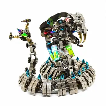 3D механическая модель змеи Кобра своими руками Реалистичный механический комплект Креативный подарок (1000 + ШТ.)