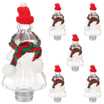 6 Комплектов контейнеров для напитков Бутылки для напитков Многоразовые бутылки для сока Многоцелевые Рождественские елки для домашних животных