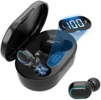 Bluetooth-наушники, Беспроводные наушники, светодиодный дисплей, спортивные наушники, Зарядная коробка для стереогарнитуры, водонепроницаемый