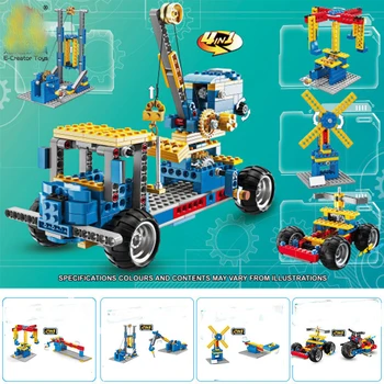DIY Assembly 2 в 1 Механическая Наука И Образование Технические Строительные Блоки Детская Головоломка Enlightenment Bricks Moc Toys