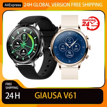 GIAUSA V61 Умные Часы Для спорта на открытом воздухе Водонепроницаемые Bluetooth-Звонки Мониторинг сердечного ритма и сна IP68 Полное Сенсорное Управление 2023