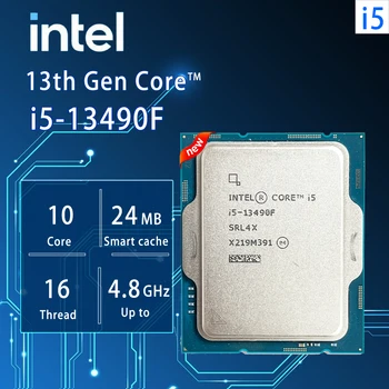 lntel Core i5-13490F i5 13490F 2,5 ГГц 10-ядерный 16-потоковый процессор Процессор 10 Нм L3 = 24 М 65 Вт LGA 1700 НОВЫЙ, но без кулера