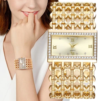 Rectangular Women's Watches Luxury Watches Diamond Quartz Wristwatches Clock Bracelet Reloj Para Mujer Часы Женские Наручные 시계