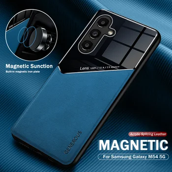 Samsung M54 5G Case Встроенная Кожаная Задняя Крышка С Магнитной Пластиной Для Samsung Galaxy M54 M 54 5G 6,7 
