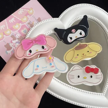 Sanrio Melody Kuromi Мультяшная Лазерная Шпилька Hello Kitty Cinnamoroll Pochacco Зажим Для Челки На День Рождения Праздничные Подарки Украшение Для Волос