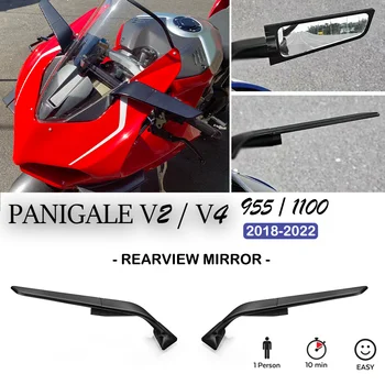 Аксессуары для мотоциклов Panigale V4 1100 Зеркала Заднего Вида С Регулируемым Стелс-Неподвижным Крылом для Ducati Panigale V2 955 2018 - 2022