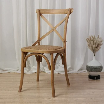 Американский стул для отдыха Простые Деревянные обеденные стулья Мебель для гостиной Стул с высокой спинкой Скандинавский Винтажный стул для столовой