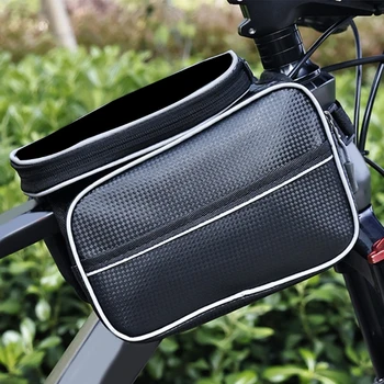 Водонепроницаемые велосипеды большой емкости с передней верхней трубкой, держатель для велосипедного телефона, сумка на руль с сенсорными экранами