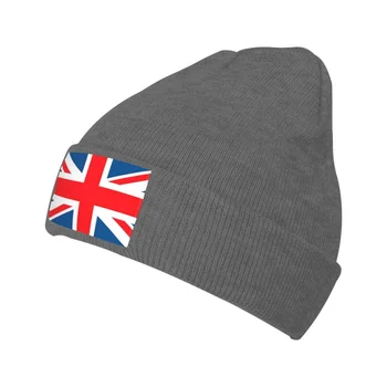 Вязаная шапка с британским флагом, кепка, Вязаная шапочка-бини, Кепка Унисекс, Хипстерская кепка