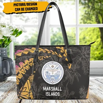 Женская сумка с цветами плюмерии Marshall Island, женские сумки большой емкости, сумки из искусственной кожи, сумка известного люксового бренда Cymka женская