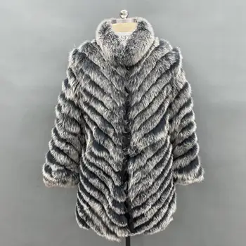 Женское реверсивное меховое пальто только по индивидуальному дизайну