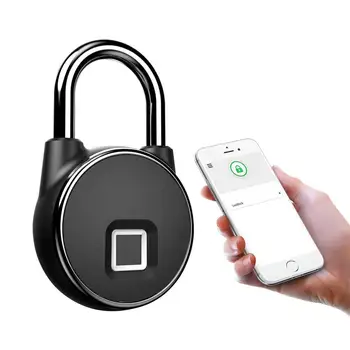 Замок с отпечатком пальца, совместимый с Bluetooth, Биометрические металлические замки без ключа с отпечатком большого пальца с USB-зарядкой, замки безопасности дома