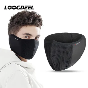 Зимняя теплая флисовая маска LOOGDEEL, Ветрозащитная велосипедная маска для лица, мужские головные уборы для занятий спортом на открытом воздухе, Противопылевая балаклава, Многоразовые маски