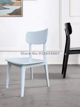 Индивидуальный обеденный стул из массива дерева высокого класса в скандинавском стиле Со спинкой, Легкий Роскошный домашний Современный минималистичный стул, Письменный стол с итальянской