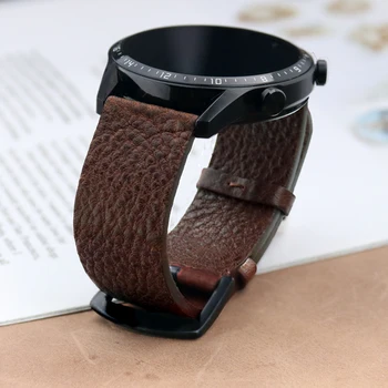 Итальянский Ремешок для часов из Телячьей Кожи 22 мм, Кожаный Ремешок для Huawei Watch GT 2/3 46 мм, GT2/GT3 Pro, Браслет для Samsung Galaxy Watch 46 мм