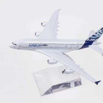 Коллекция Airbus A380 из сплава 14 см, имитационная модель самолета гражданской авиации, украшение рабочего стола, подарок парню на День рождения