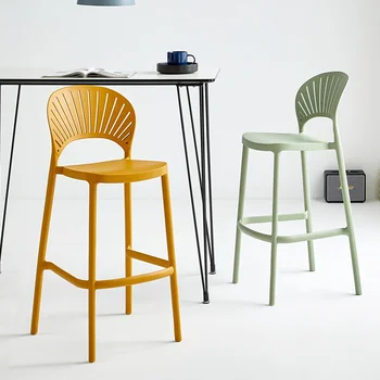 Кухонные Пластиковые обеденные стулья для вечеринок, Игровые минималистичные банкетные Обеденные стулья для пола, Дизайнерская мебель для дома High Silla QQ