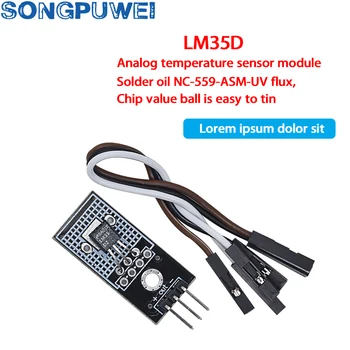 Линейный модуль цифрового датчика температуры постоянного тока 4V-30V LM35D LM35DZ LM35 Smart car