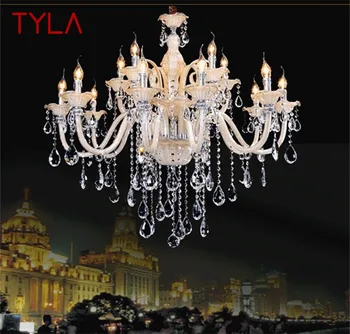 Люстра в европейском стиле TYLA, светодиодные свечи, хрустальные подвесные светильники, роскошные Декоративные светильники для дома, гостиничного зала