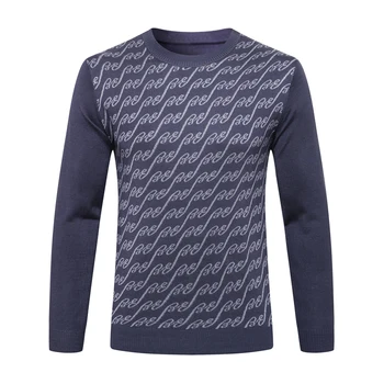 Миллиардер SIJITONGDA ISweater шерстяной мужской 2024 новый теплый модный повседневный круглый вырез высокого качества, большой размер M-5XL