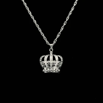 Мужское ожерелье из сплава CrownLogo в стиле хип-хоп, 68 см, трендовое.