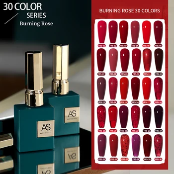 Набор гель-лаков для ногтей AS 30 Color Rose Matte Red High Light Смешанный цветной Гель-лак для ногтей, хит продаж, флакон для гель-лака для ногтей, гель-лак для ногтей