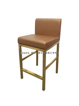 Нержавеющая сталь роза золотой жемчуг стул ювелирный магазин стул стойка магазина очков модный легкий роскошный стул барный стул