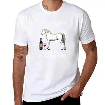 Новая мужская футболка Arabian horse and wine с забавной лошадкой, комплект мужских футболок
