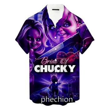 Новые модные летние детские пляжные рубашки с 3D принтом Chucky, мужские футболки с коротким рукавом T32