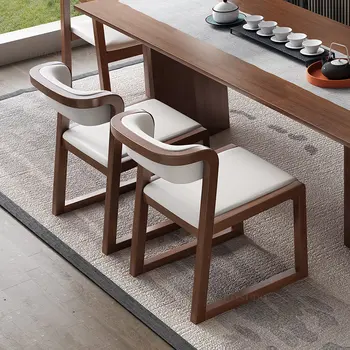 Новые обеденные стулья из массива дерева в китайском стиле, Простой Современный Домашний стул со спинкой, мебель для столовой, Легкое Роскошное кресло со спинкой.