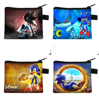 Новый кошелек Sonic the Hedgehog Zero, переносная сумка для карт, Sonik, сумка для хранения монет и ключей, Периферийный кошелек, подарки для мальчиков и девочек, игрушки
