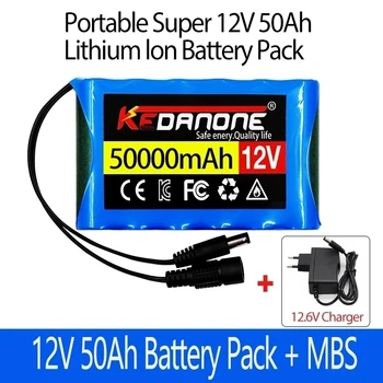 Новый Портативный 3S2P 12V 50000mah Литий-Ионный Аккумулятор, Для Светодиодной лампы Резервного Питания и т. Д. + Зарядное устройство