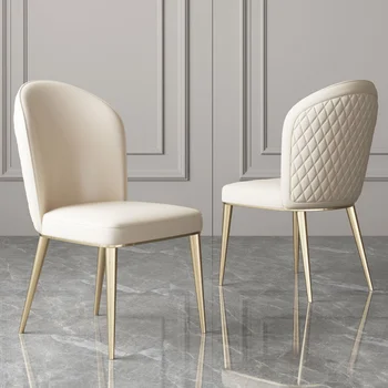 Обеденный стул в скандинавском стиле, Легкий, роскошный, современный, простой, с мягкой спинкой, Итальянский Дизайнерский Стул для ресторана в отеле