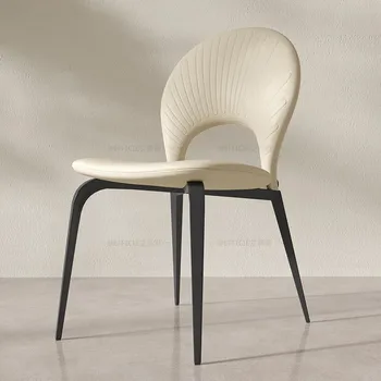 Обеденный стул во французском кремовом стиле Дизайнер Кухонного салона Скандинавский Современный Простой стул со спинкой для гостиной Stuhl Мебель для дома WKDC