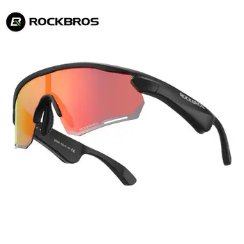 Официальные велосипедные очки Rockbros V5.2 с Bluetooth емкостью 120 мАч, велосипедные солнцезащитные очки для вождения, очки для бега, очки MTB