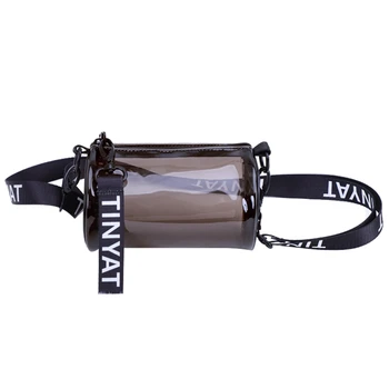 Прозрачная цилиндрическая упаковка Фестивальная модная для концертов сумка-кошелек