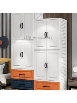 Простой шкаф-купе для домашней спальни современный минималистичный шкаф-купе детский пластиковый шкаф для хранения вещей подвесной шкаф для детской двери