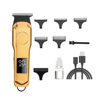 Профессиональная парикмахерская машинка для стрижки волос, перезаряжаемая электрическая машинка для стрижки бороды, Триммер для бритья для мужчин, резак