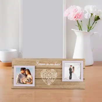Рамка для фотографий Экологичная деревянная любовная фоторамка Украшения Стильный декор для увеличения пространства Персонализированная рамка для фотографий