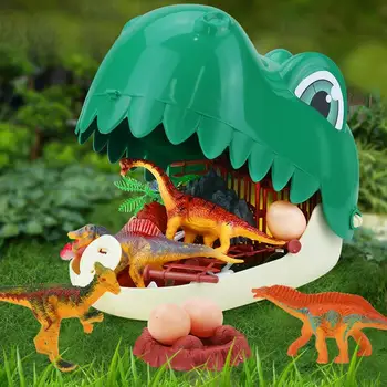 Реалистичные фигурки Динозавров, набор моделей, Интерактивная Игровая Обучающая игрушка для детской вечеринки с ящиком для хранения с большой головкой