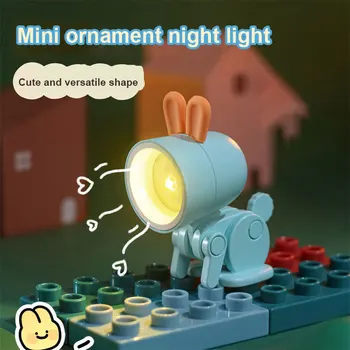 Светодиодный ночник Metamorphic Toys, мини-милый светильник для домашних животных, детский подарок, складная настольная лампа с мультяшным питомцем, светильник для декора детской комнаты