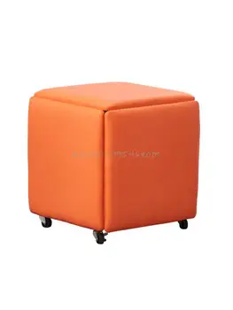 Сетка для табурета Rubik's cube, красная маленькая скамейка для дома, гостиной, низкий табурет со шкивом 