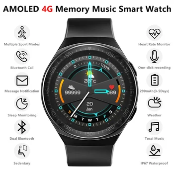 Смарт-часы MT3 с музыкой в формате MP3, запись частоты сердечных сокращений в один клик, Спортивные Фитнес-звонки по Bluetooth, мужские умные часы для Android IOS