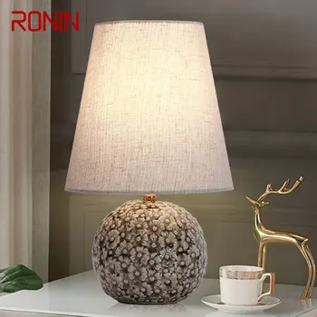 Современная настольная лампа RONIN LED Creative Ceramics С Диммером Настольная лампа для дома Гостиной спальни Прикроватный декор