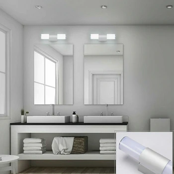 Современное минималистичное зеркало Переднее Освещение Спальня Акриловый макияж Внутренний светодиодный туалетный столик Настенный светильник в туалете Зеркальный шкафчик