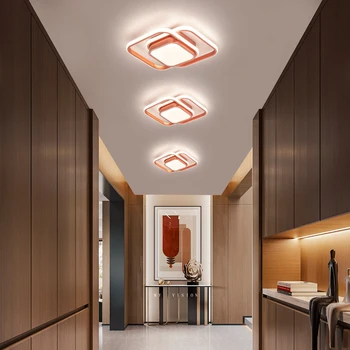 Современные светодиодные потолочные светильники NEO Gleam Лампа для коридора, фойе, стены спальни, кабинета, Потолочный светильник, окрашенный в розово-золотой и черный цвета.
