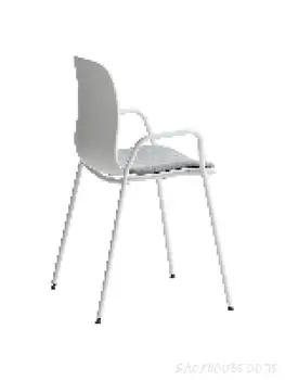 Современный минималистичный домашний обеденный стул со спинкой для взрослых, Ресторанный стул из кованого железа, Сетчатый красный стул для кафе
