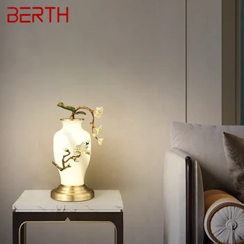 Спальное МЕСТО Новая настольная лампа в китайском стиле Креативная Тыква со светодиодной подсветкой из латуни, настольная лампа, Ваза, стеклянный декор для дома, гостиной, прикроватной тумбочки в спальне