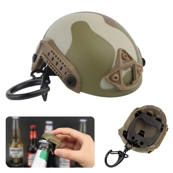 Тактический мини-брелок для открывания бутылок Быстрая модель шлема брелок для ключей EDC